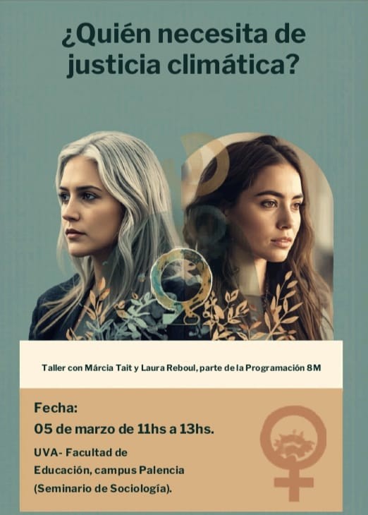 Cartel del taller sobre justicia climática en la UVA