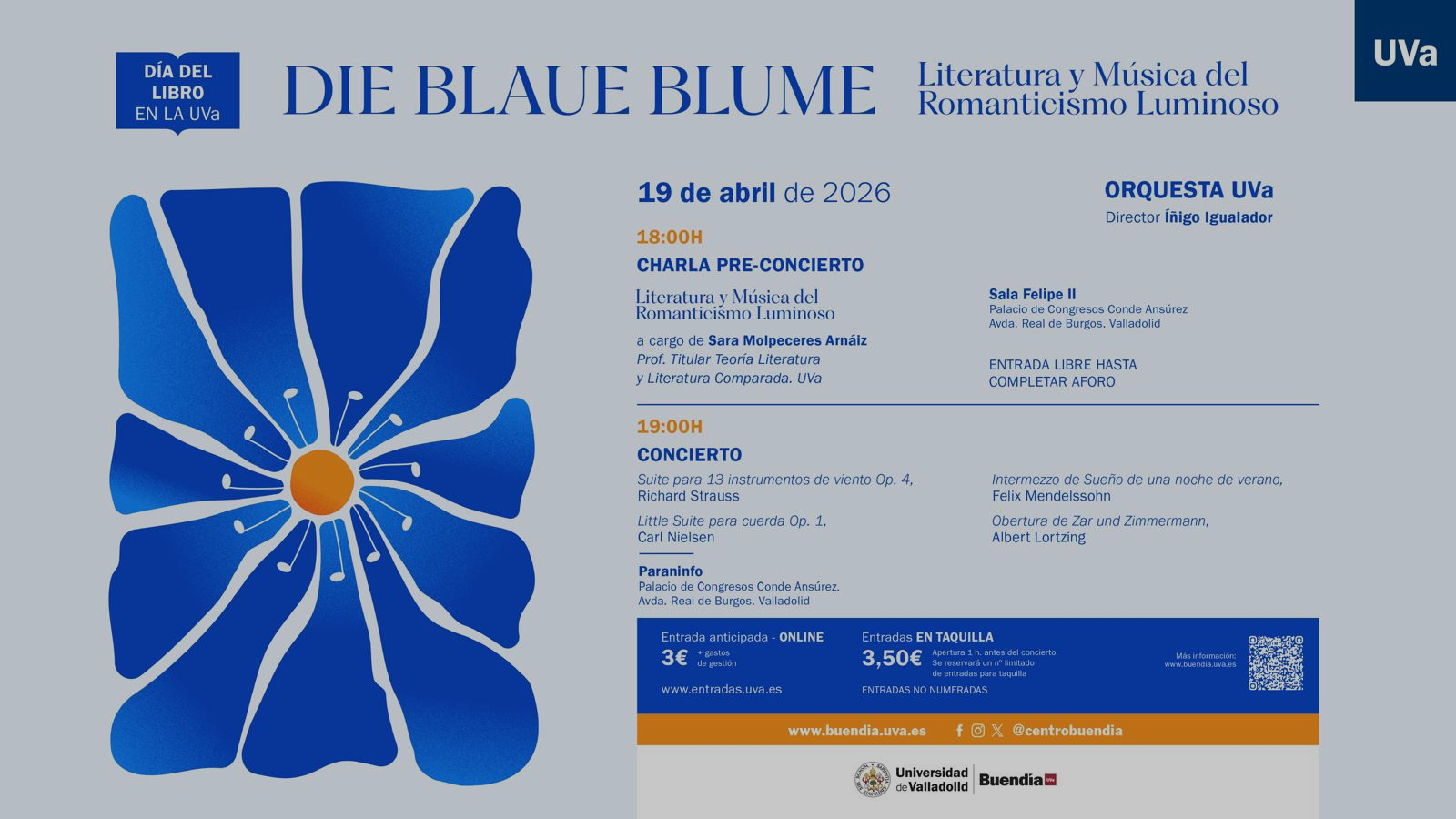 Concierto Die Blaue Blume Día del Libro